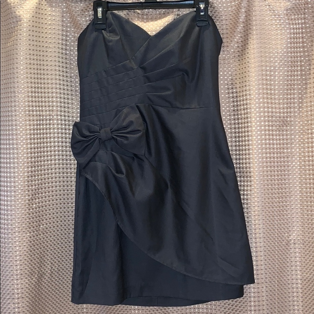 Cute Dark Gray Strapless Dress Size Small